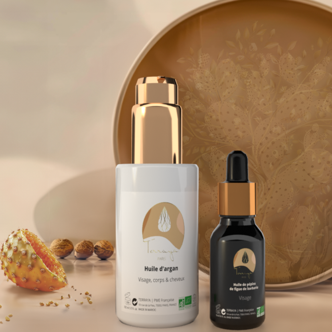 DUO - Huile de Pépins de Figue de Barbarie BIO - Huile d'Argan BIO