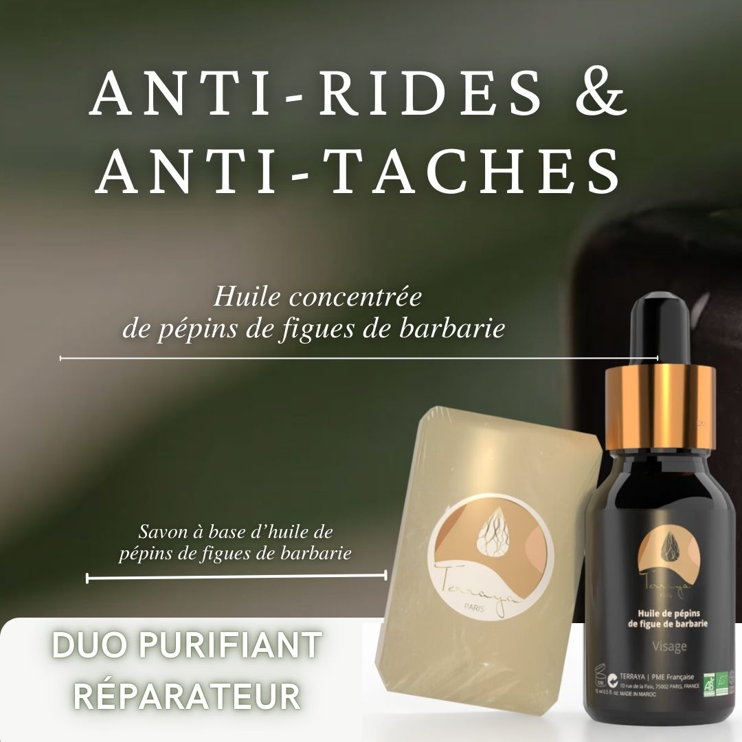 Duo Peau parfaite : Huile & Savon à l'Huile de Pépins de Figue de Barbarie